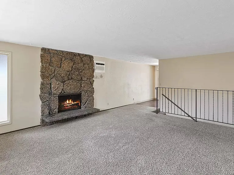 Large living room with fireplace