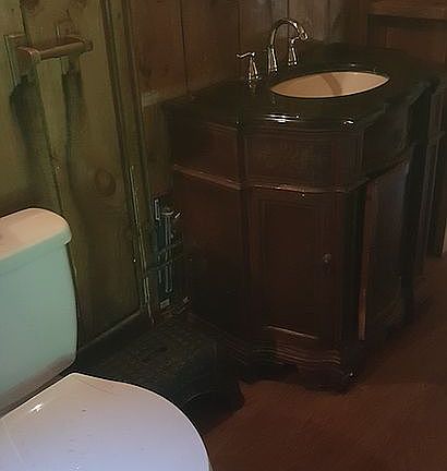 Bathroom. Has tub shower.