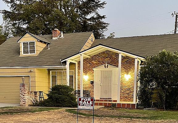 Front of home at sunset