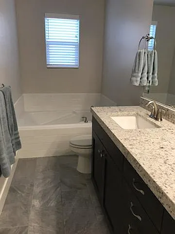 Master bath (view from shower toward soaking tub)