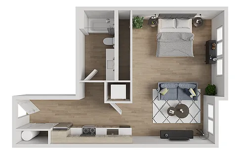 Floor plan Studio B