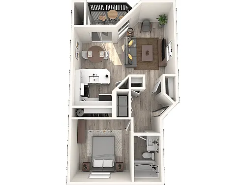 Floor plan 1X1 50