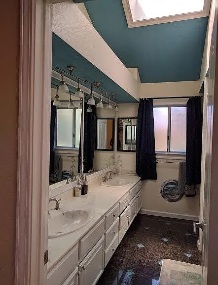 Kids bathroom with skylight
