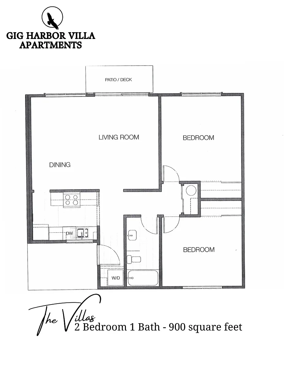Floor plan Upgraded With Washer and Dryer