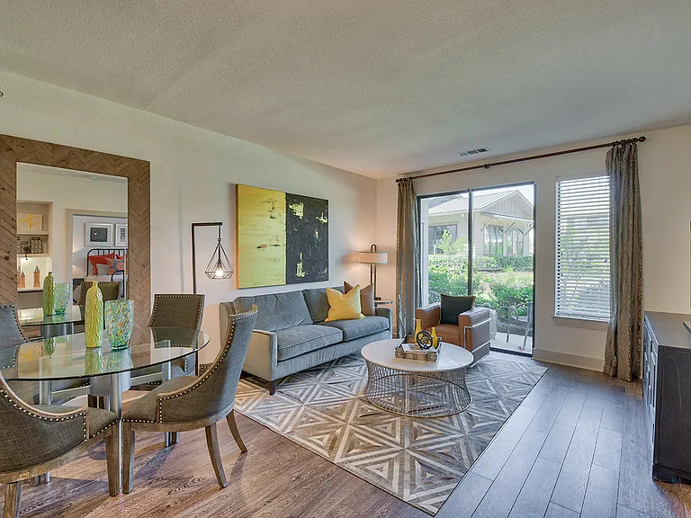 Select apartment homes feature private patios and balconies