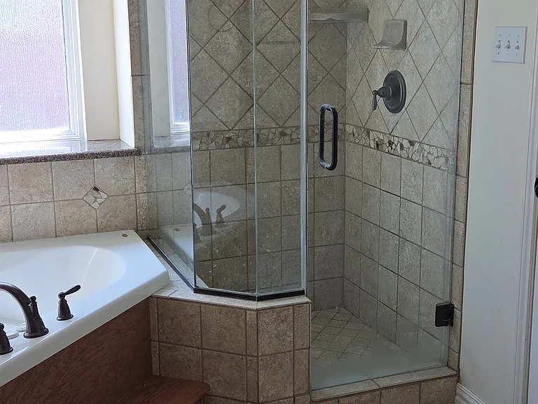 Master bath jacuzzi tub and shower