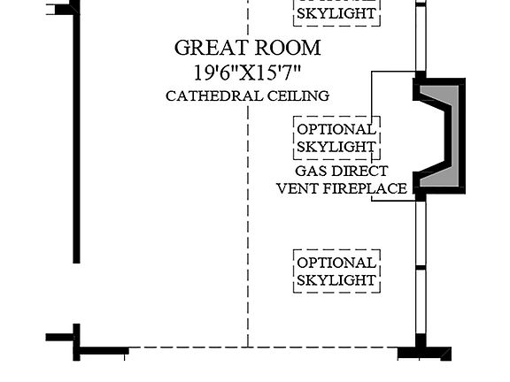 Optional Alternate Family Room Gas Direct Vent Fireplace