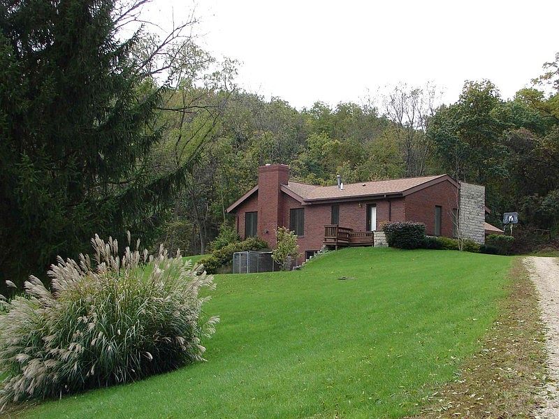 Secluded brick home : View from the lane.