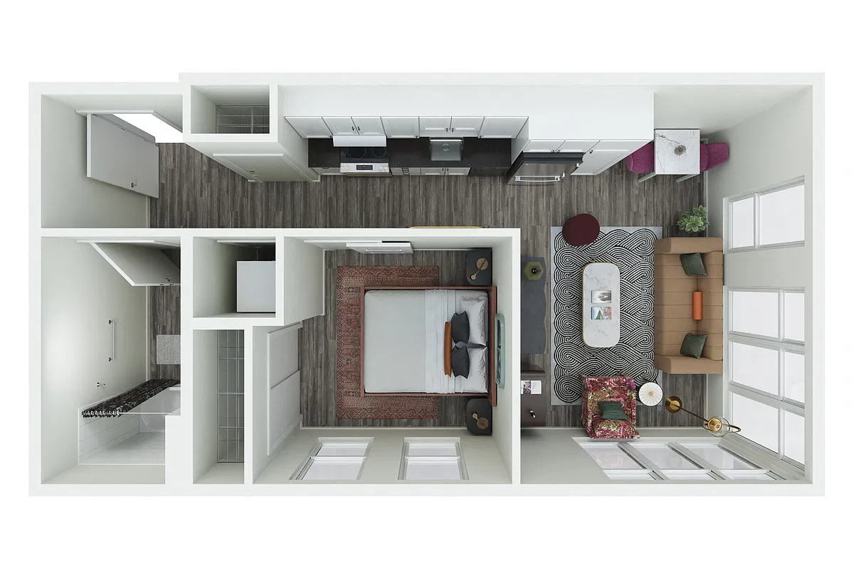 Floor plan 1X1 - 108