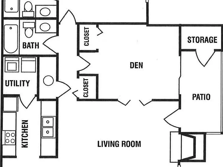 2 Bed / 2 Bath - Convertible Layout 2 Bed / 2 Bath - Convertible Layout