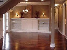 Open floor plan with built ins