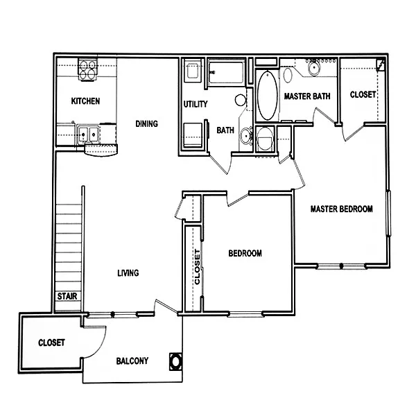 Floor plan Two Bedroom