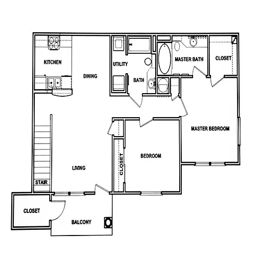 Floor plan Two Bedroom