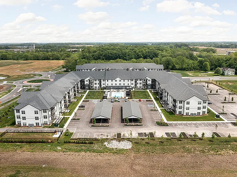 Aerial View of Apartment Exterior