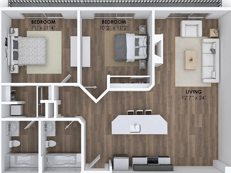 2 bedroom 2 bedroom