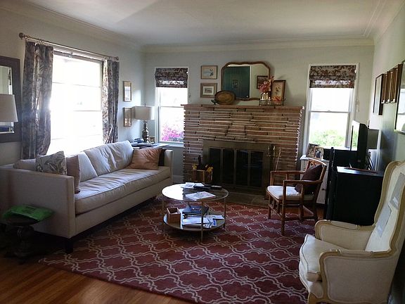 Living room with fireplace