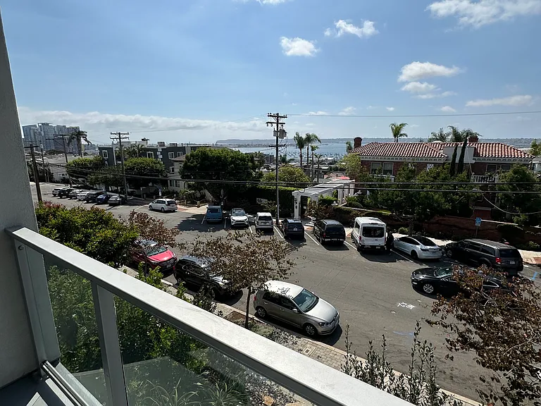 View From Balcony of Bay and Ocean