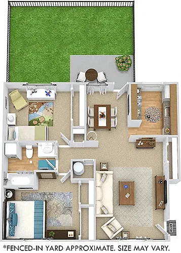 Floor plan Hampton with Yard Upgraded