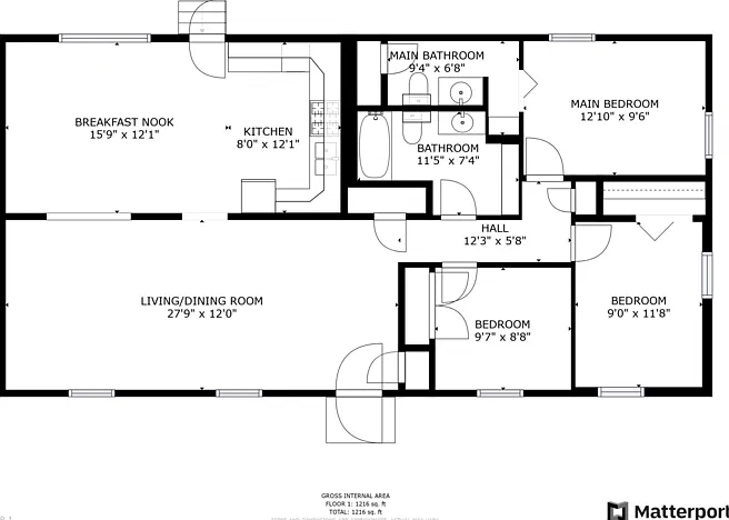3 bed, 2.0 bath, 1200 sqft, $1,395 — Photo 2