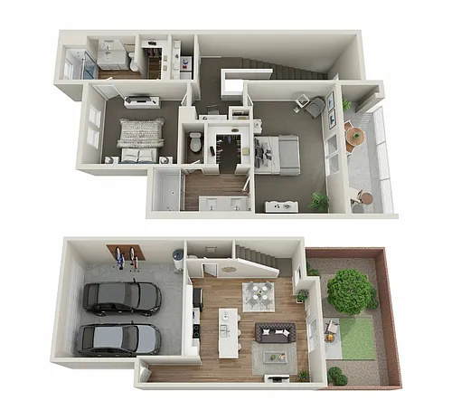 Floor plan 2 Bed/2.5 Bath