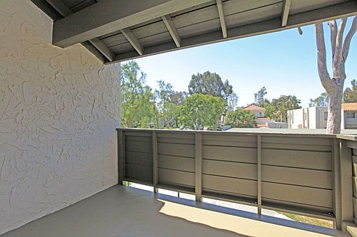 Private balcony with storage closet
