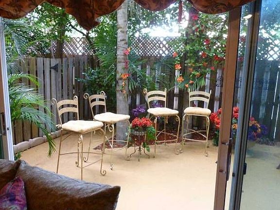 Fenced patio