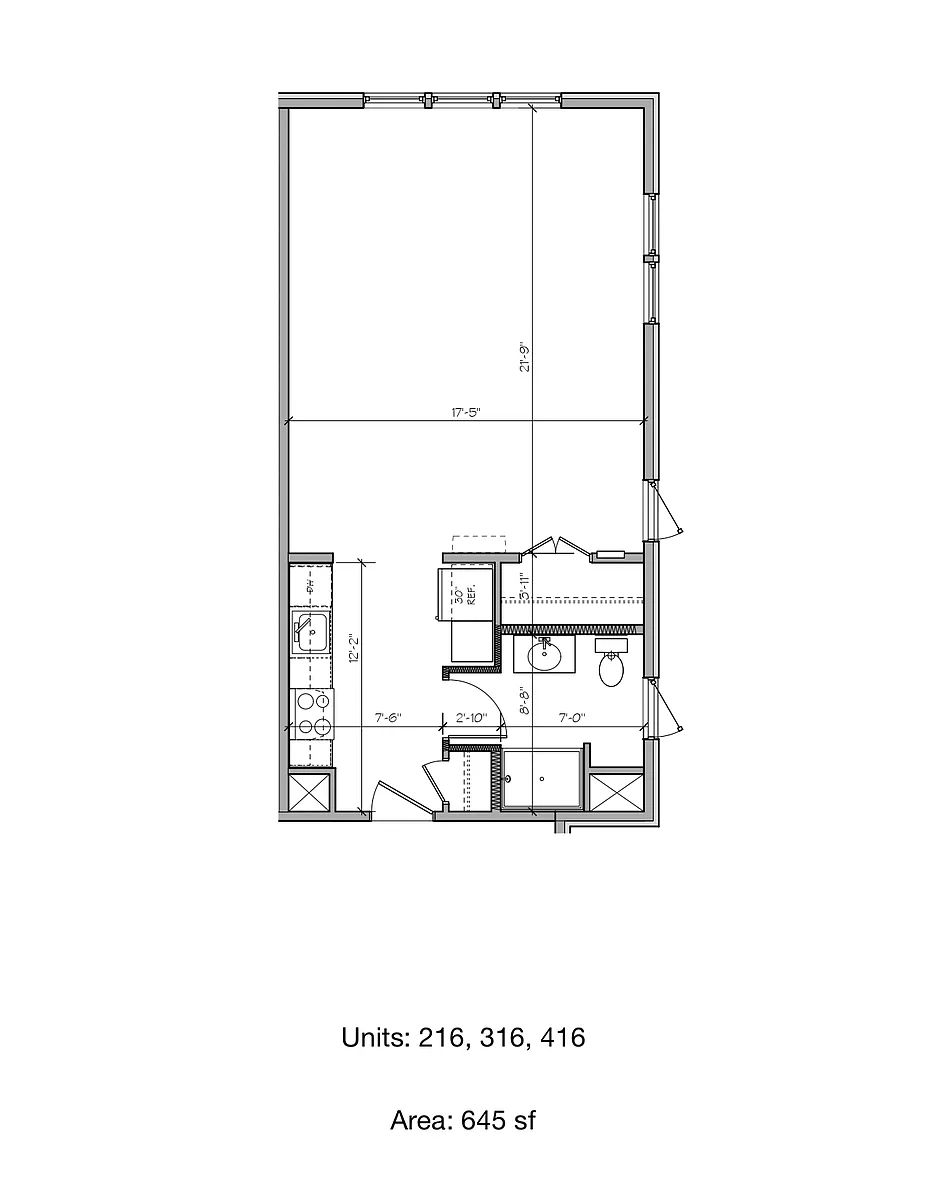 Floor plan Corner Studio
