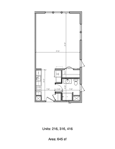 Floor plan Corner Studio