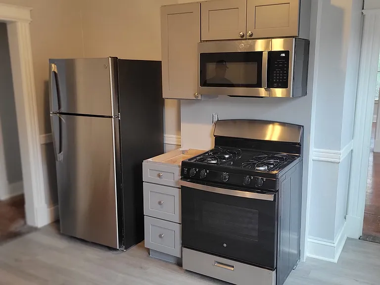 New cabinets and appliances--Just waiting for solid counters to be installed