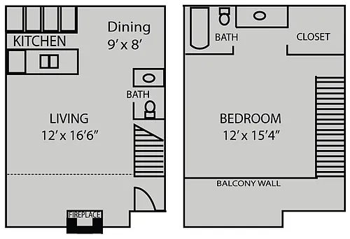 Floor plan B3 Birch Townhome