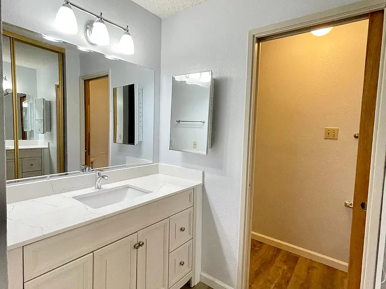Master Bath - Modern Vanity quartz countertop