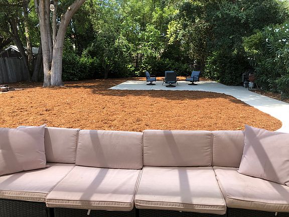 Backyard, outdoor funrniture included