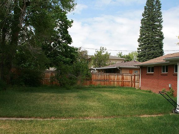 fenced back yard