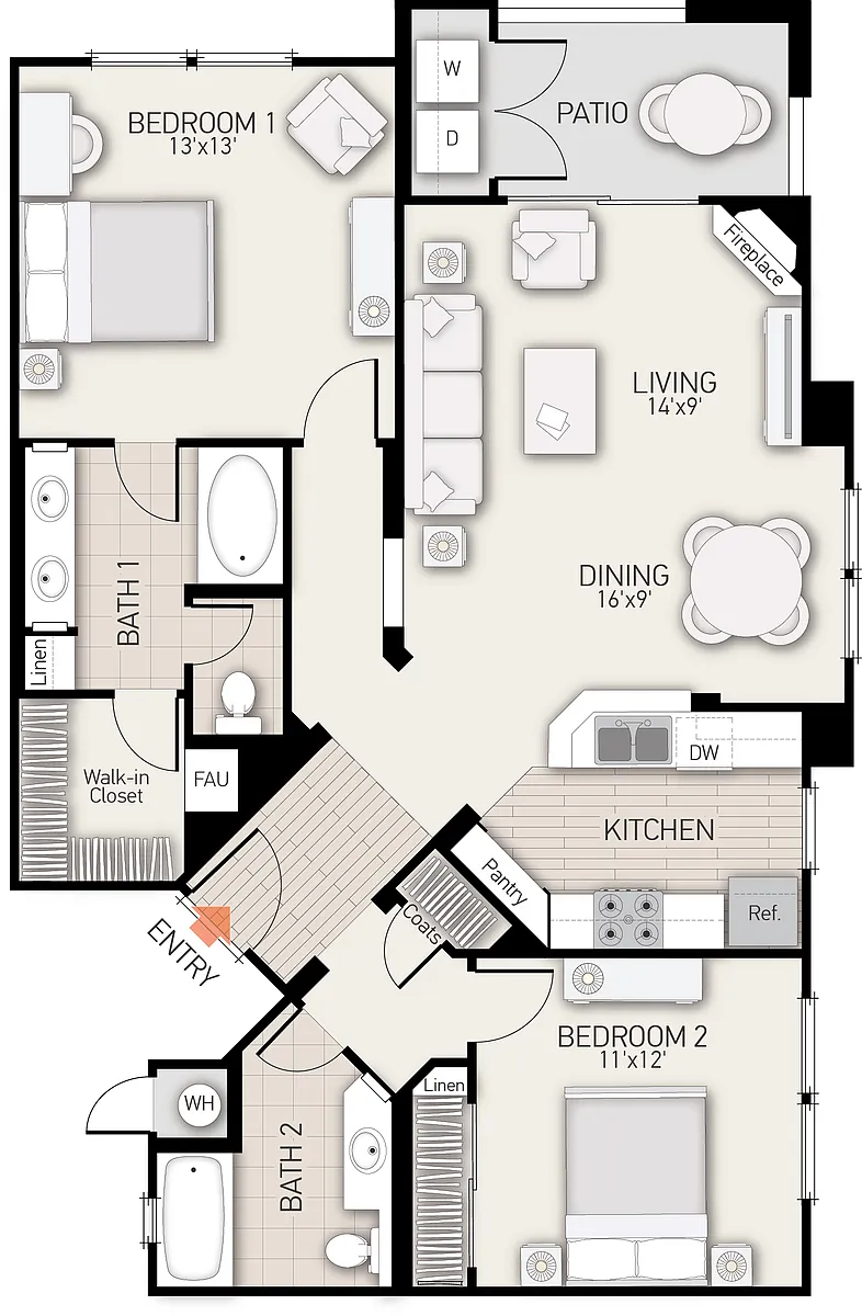 Floor plan Quail Ridge - Plan J