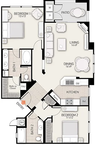 Floor plan Quail Ridge - Plan J