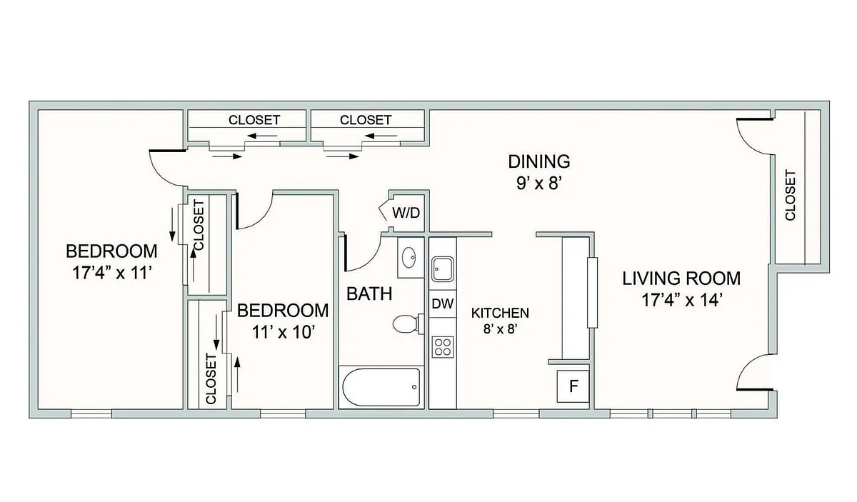 Floor plan Two Bedroom