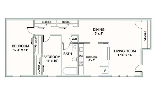 Floor plan Two Bedroom