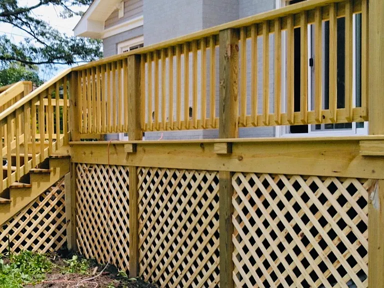 large backyard deck