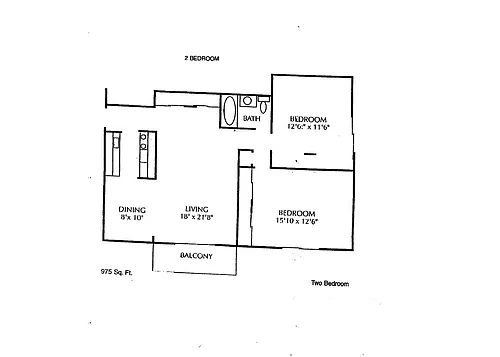 Floor plan Two Bedroom