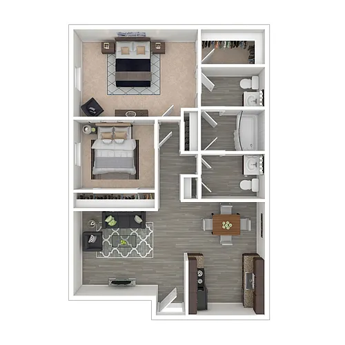 Floor plan 2BR Joliet