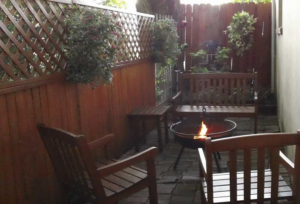 Private rear courtyard