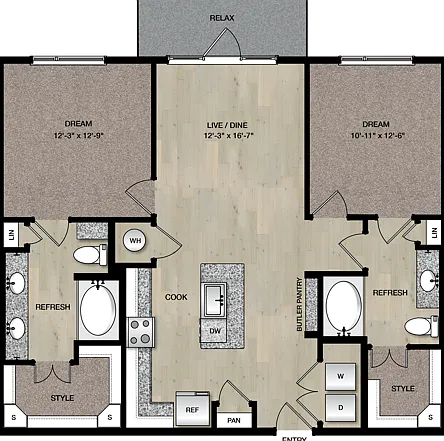 B2_Two Bedroom_Paloma Village B2_Two Bedroom_Paloma Village
