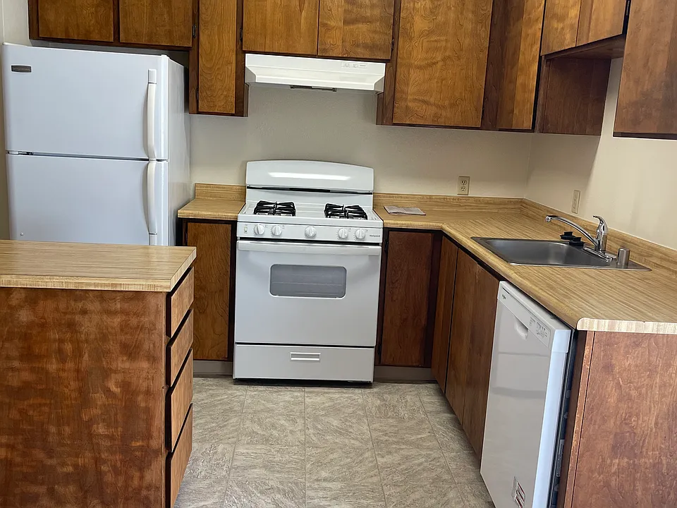 NEW GAS STOVE. DISHWASHER & VINYL FLOORING