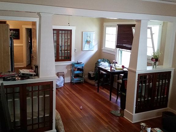 Dining and living rooms flow together