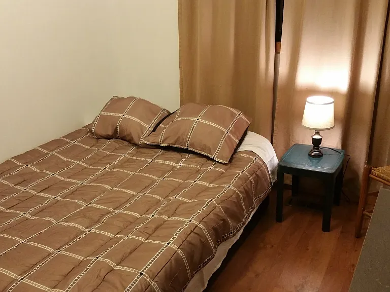 Staged 2nd bedroom. View from doorway