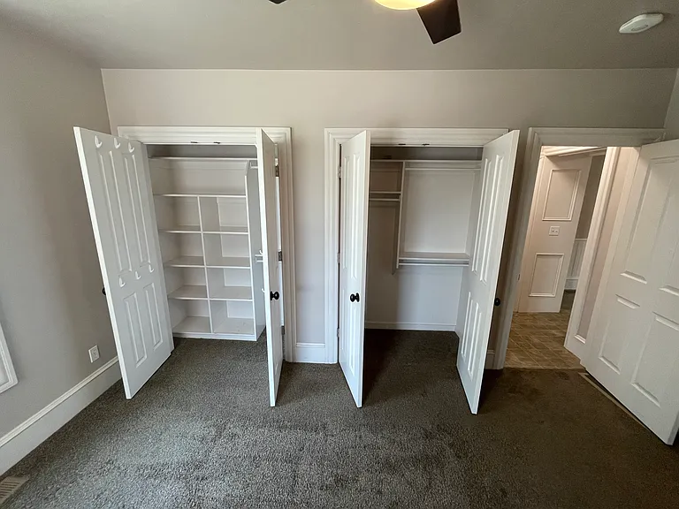 Master bedroom his/hers closets