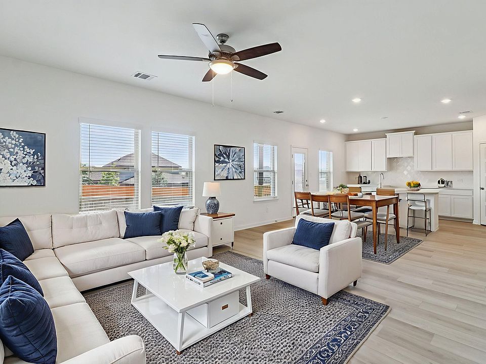 Virtually Staged Living and Dining Room