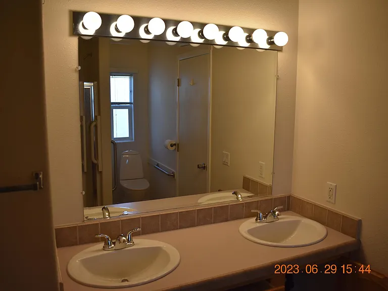 Master bath mirror.