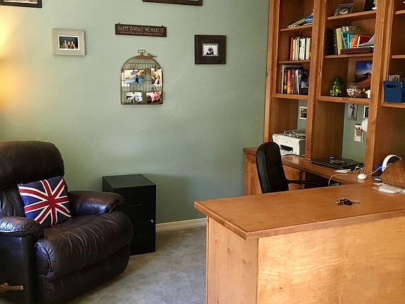 Front room, all wood desk