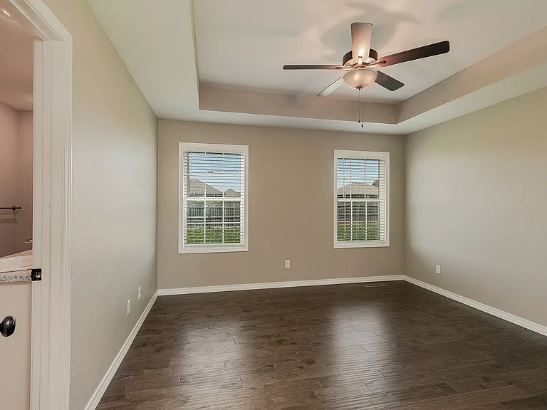 Tray Ceiling master bedroom with dual windows
